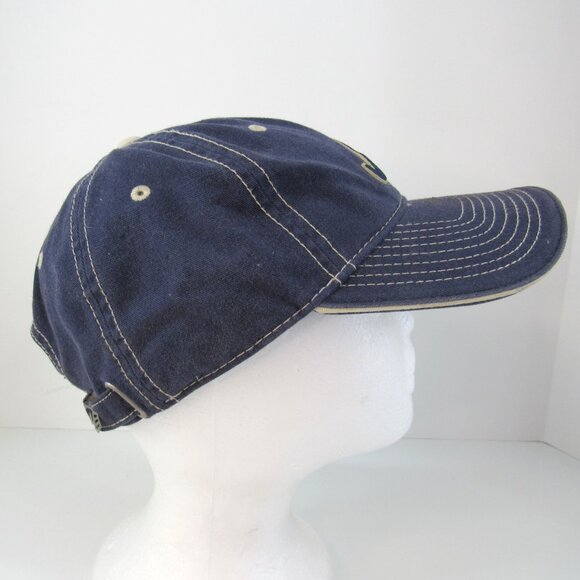 Atlanta Braves New Era Men Blue White Wide Stitch Adjustable Strap Back Cap Hat - Picture 4 of 8